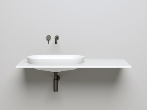 Раковина из искусственного камня S-Stone Salini MAREA 1802201MF 60х40 полувстраиваемая цвет мультиколор - фото 2